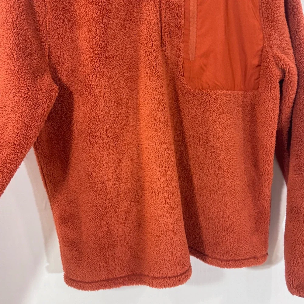 Champion C9 Half Zip Pullover Fleece Jacket Mens Size Large Sherpa‎ Rust Orange